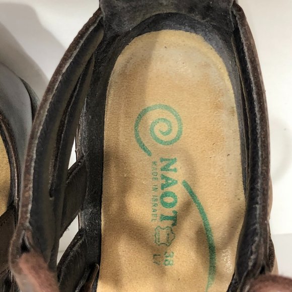 NAOT Kata Nubuck Leather Gladiator Sandals Lizard - Picture 8 of 12